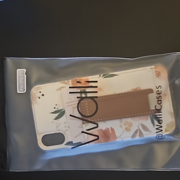 IPhone X/XS leather floral card case - Picture 1 of 4